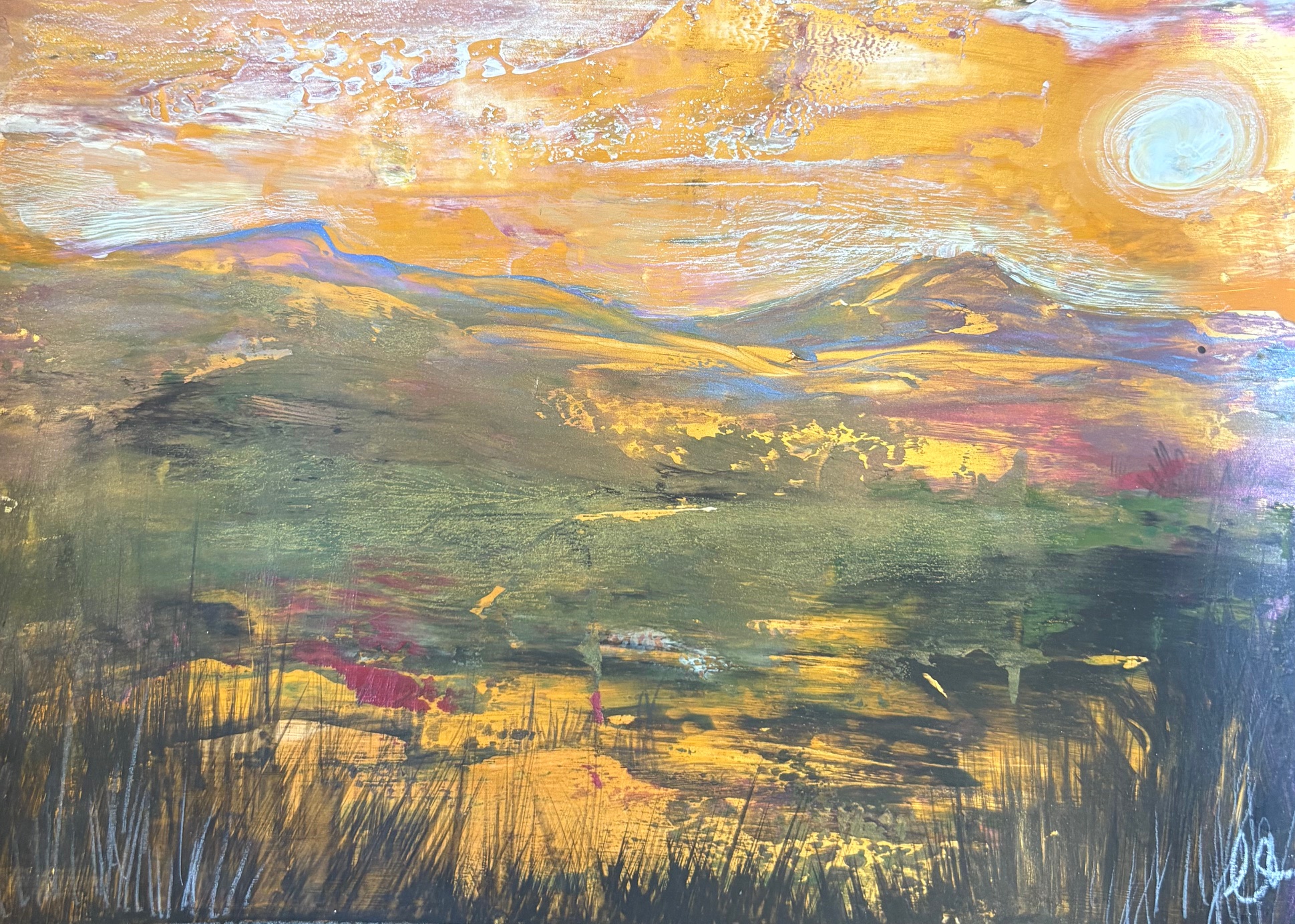 Palette knife landscape